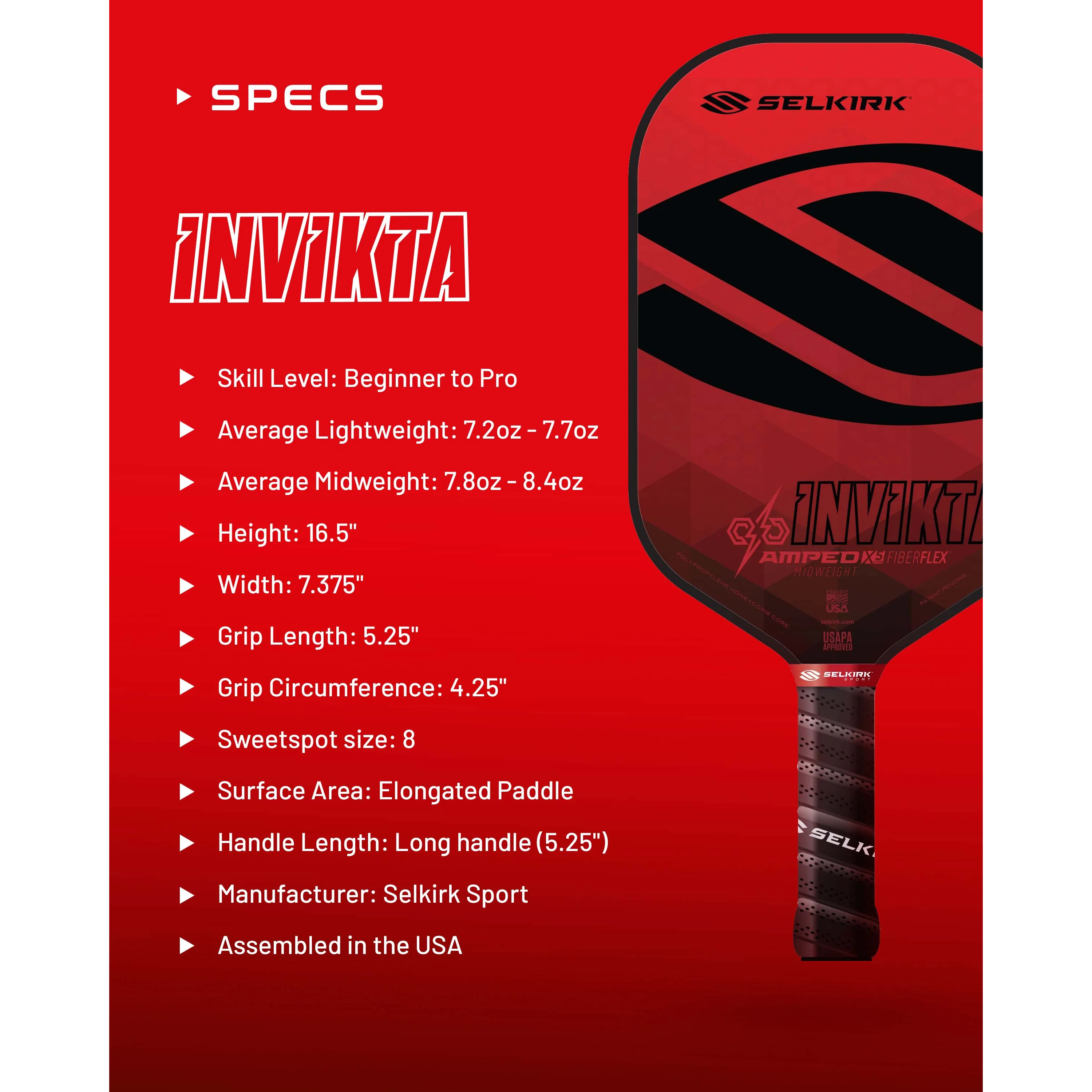 Selkirk AMPED - Invikta Pickleball Paddle - Image 3