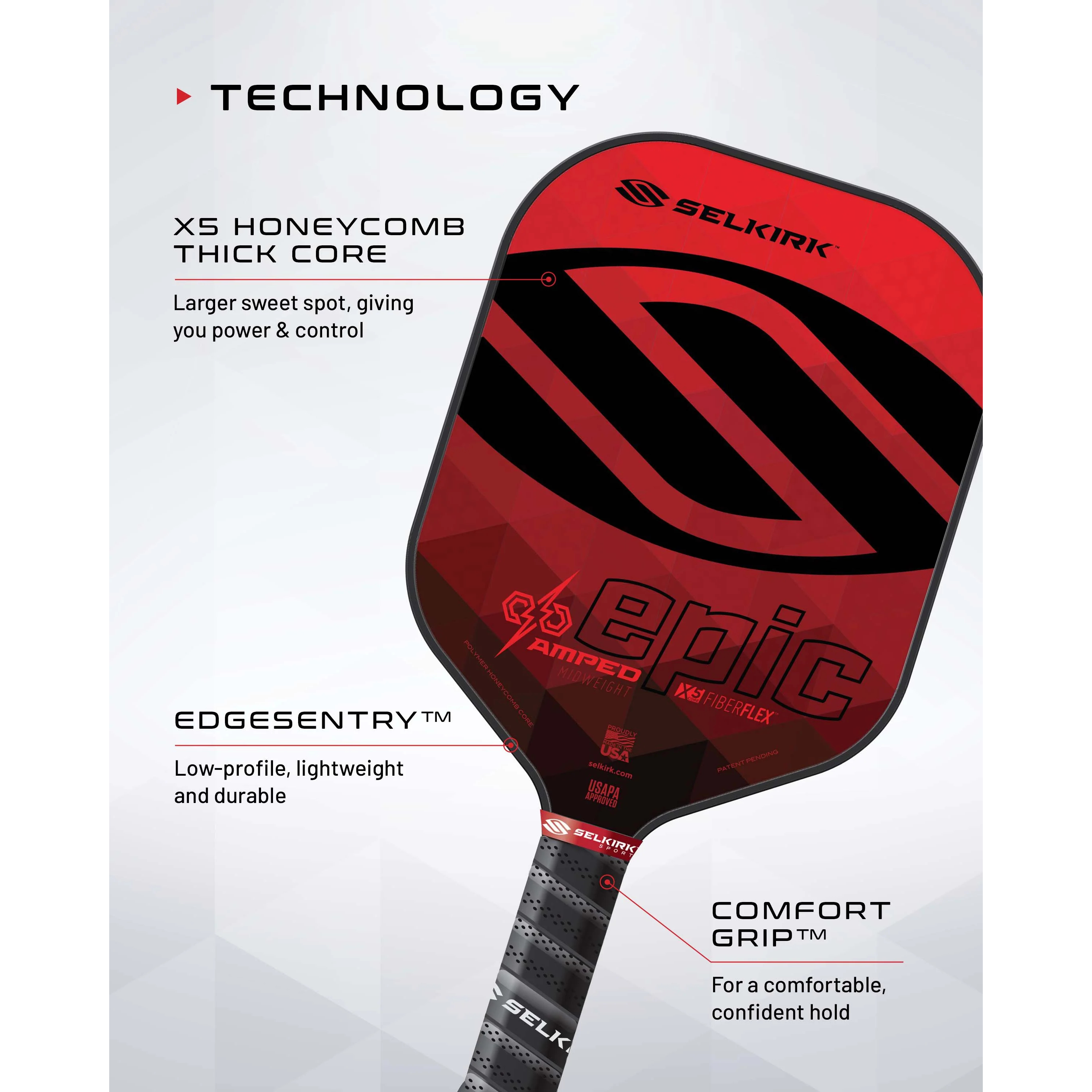 Selkirk AMPED - Epic Pickleball Paddle - Image 4